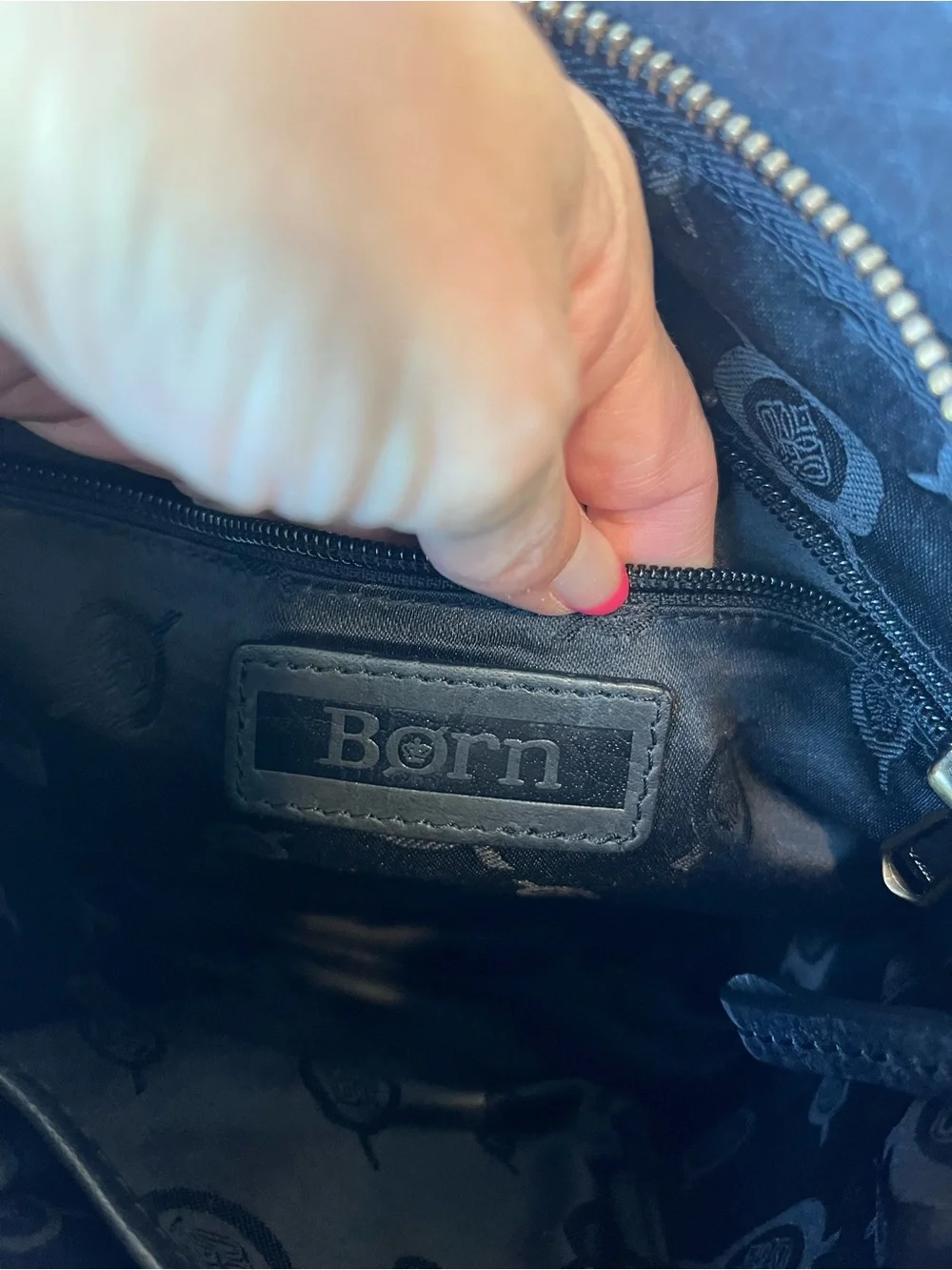 Born Black Leather Crossbody Boho Bag
